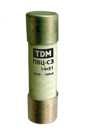 TDM ELECTRIC SQ0729-0054 Плавкая вставка ПВЦ-С3 14х51 aR (быстродействующая) 63А TDM